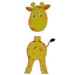 Giraffe - Front en Back,opstrijkbaar