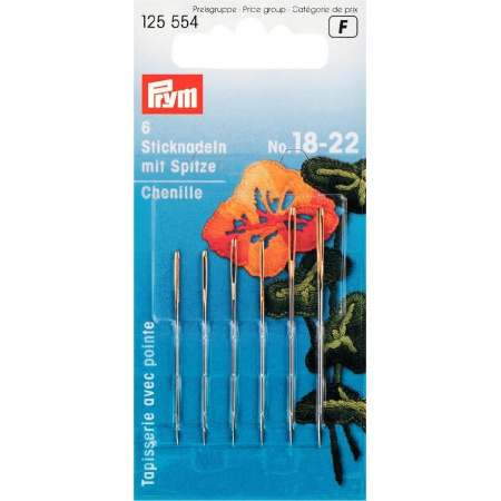 Prym 125 554 Borduurnaald met punt No 18/22